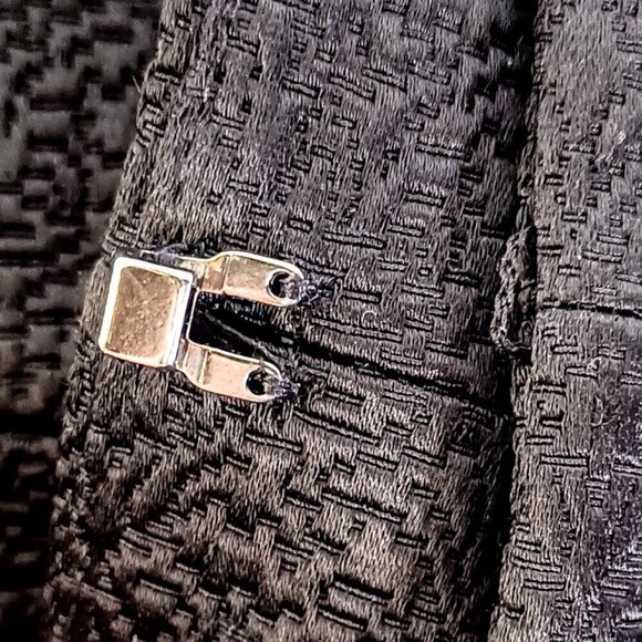 Etro Milano Black Textured Italian Peplum Blazer Jacket - Picture 5 of 8